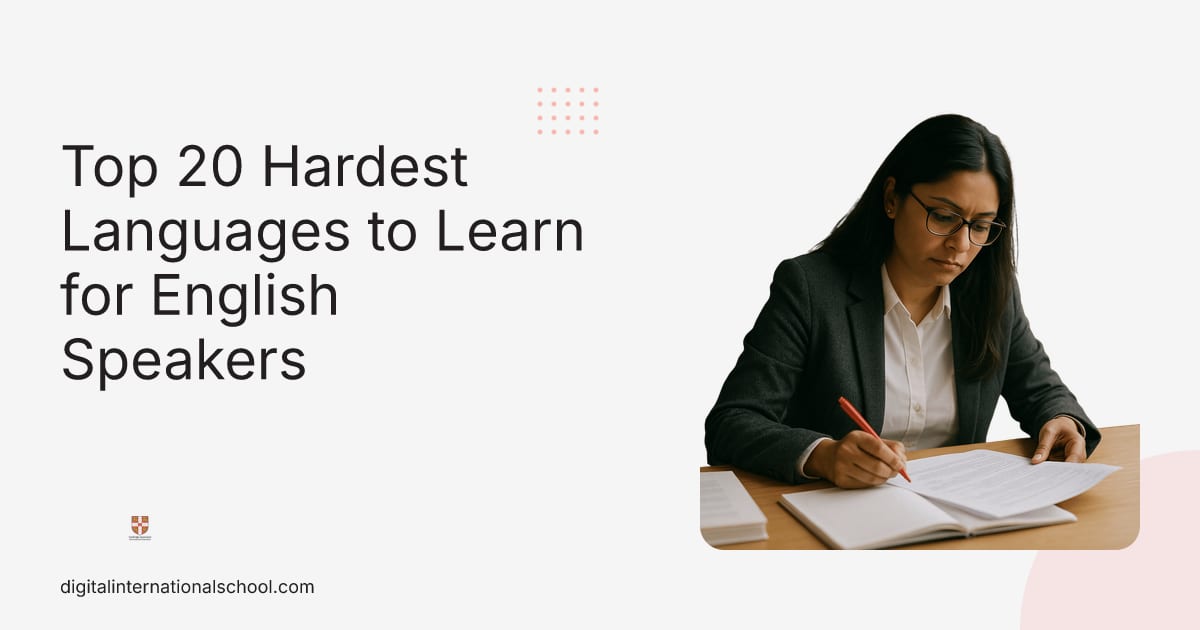 Top 20 Hardest Languages to Learn for English Speakers