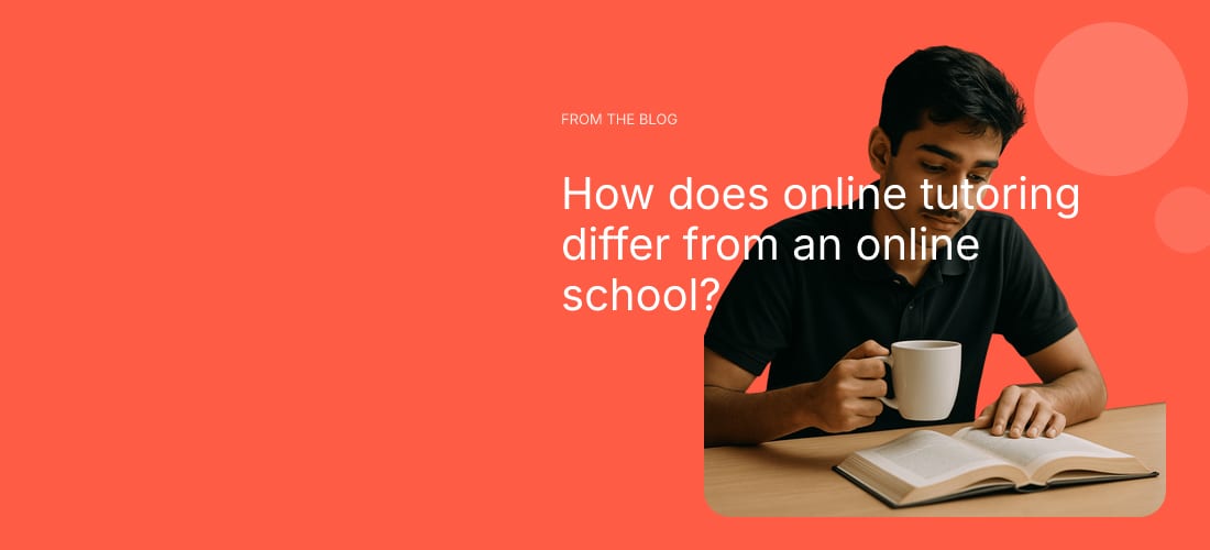 How does online tutoring differ from an online school?